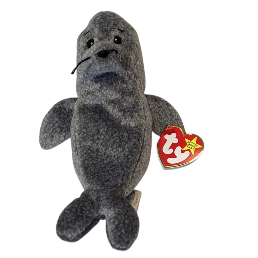 💚 TY “Slippery” Beanie Baby Seal - NWT